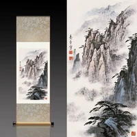 chinese silk scroll painting landscape home decoration