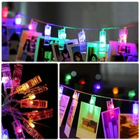 3m 6m rgb led photo clip string light usb aa battery powered christmas party wedding new year clips garland