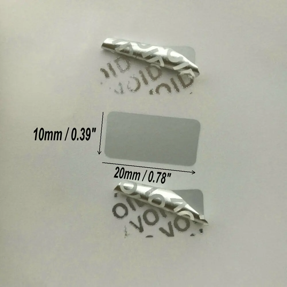 500 шт. защитные уплотнительные наклейки маленький размер пустые 20 мм x 10 0 78 дюйма 39