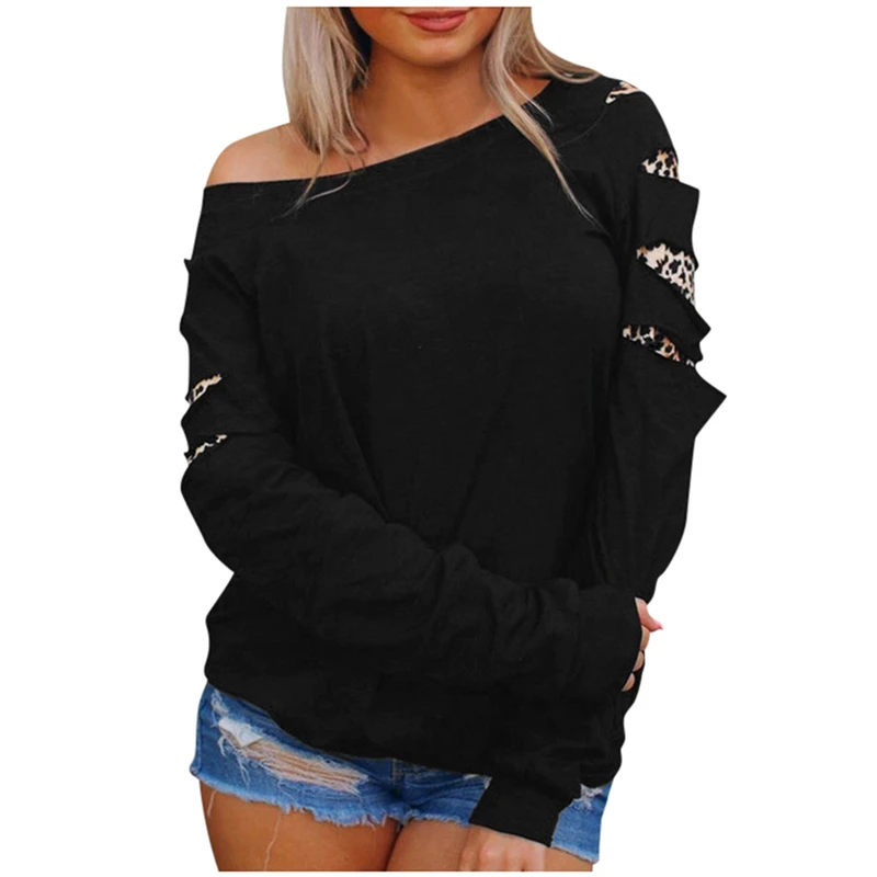 JAYCOSIN/Новинка зимний свитер с леопардовым принтом и длинными рукавами свободные