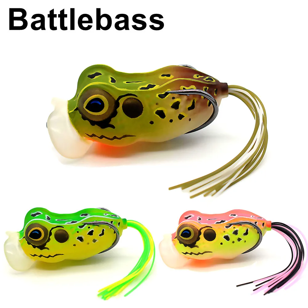 

Carp Fishing Lures Soft Frog Fishing Lures Frog Artificial Soft Bait Treble Hooks Top Water Ray Baits Fishing Tackle 5.5CM 12.5G