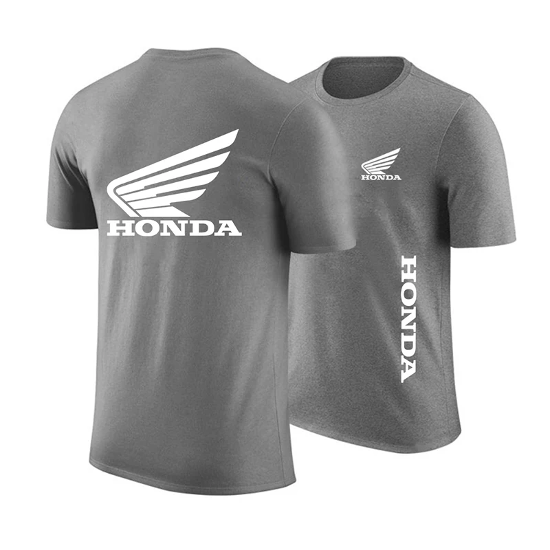 

Honda Car Logo O Neck Cartoon T-shirt Punk Print Short Sleeve Tops Casual Custom Leisure Tees 2021 Summer New Cotton