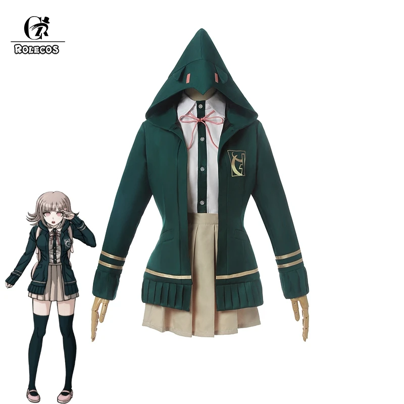 

Косплей Костюм ROLECOS ChiaKi Nanami из аниме «данганронпа», Женский костюм для косплея, школьная форма для девочек «данганронпа 2» на Хэллоуин