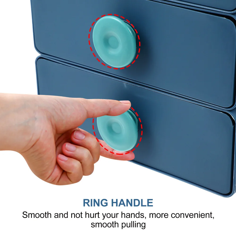 

4Pcs Drawer-type Tabletop Storage Cases Multi-function Cosmetics Sundries Boxes