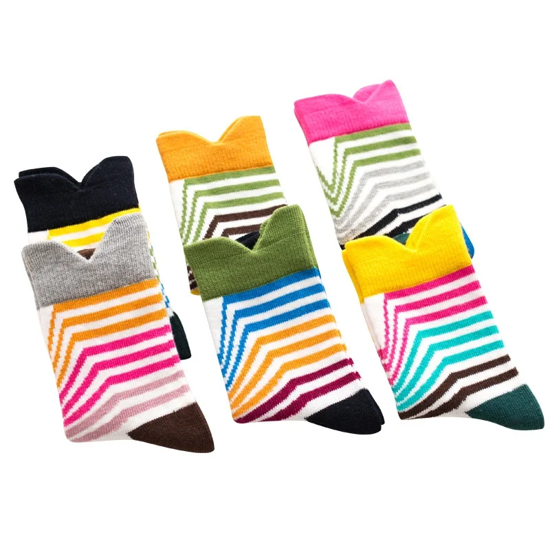 Модные детские носочки Осенние мягкие носки для маленьких девочек Хлопковые
