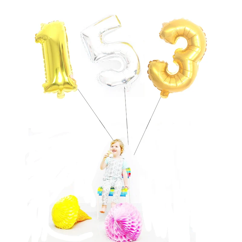 Вечерние украшения для первого дня рождения Детские воздушные шары 32 дюйма