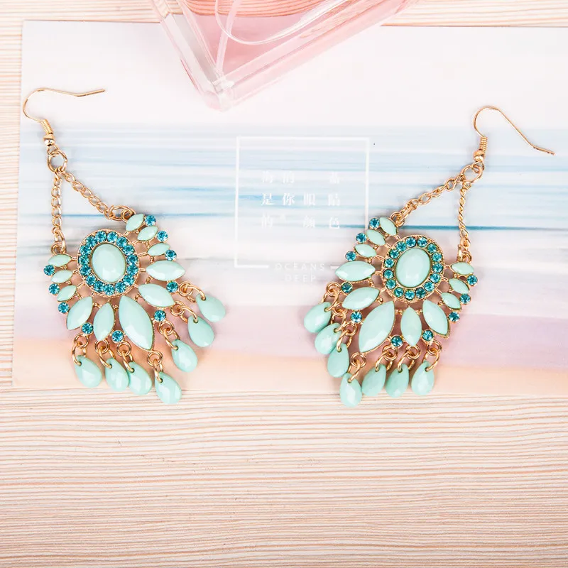 

Ethnic Style Exaggerated Tassel Pendant Earrings for Women