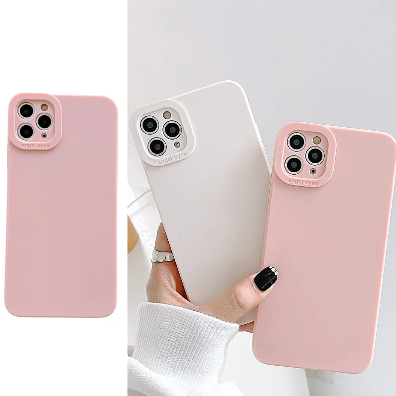 

13 Pro Case Cute Lens Protect Macaron Silicone Case for iPhone 11 Pro Max 12 XR X XS SE 2020 Liquid Silicon Mint Cover 7 Plus 8