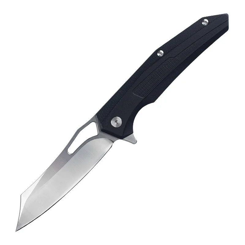 

Folding Knife D2 Steel G10 Handle Household Fruit Knife Outdoor Self Defense Camping Multifunctional Tactical Survival Jackknife