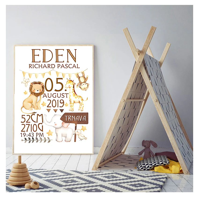 Искусство печать животных холст картина на стену в скандинавском стиле мальчик