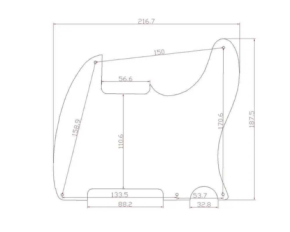 Musiclily 5 отверстий винтажный Tele Pickguard для крыла американская/Мексиканская