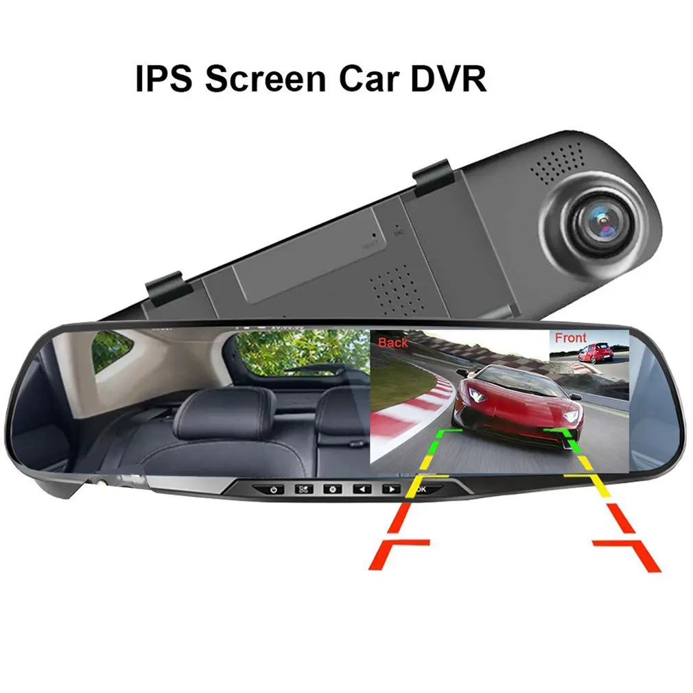 

1080p Dual Lens Car DVR Camera Auto 3.5 Inch Rearview Mirror Dash Cam Video Recorder Dual Lens Cameras Camcorder Accessories