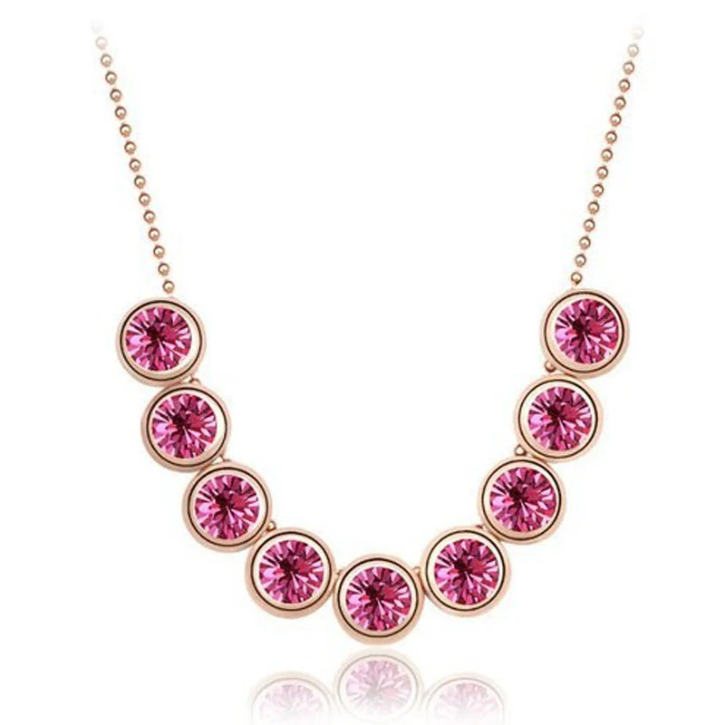 Женское Ожерелье с австрийскими кристаллами 9 цветов | Украшения и аксессуары