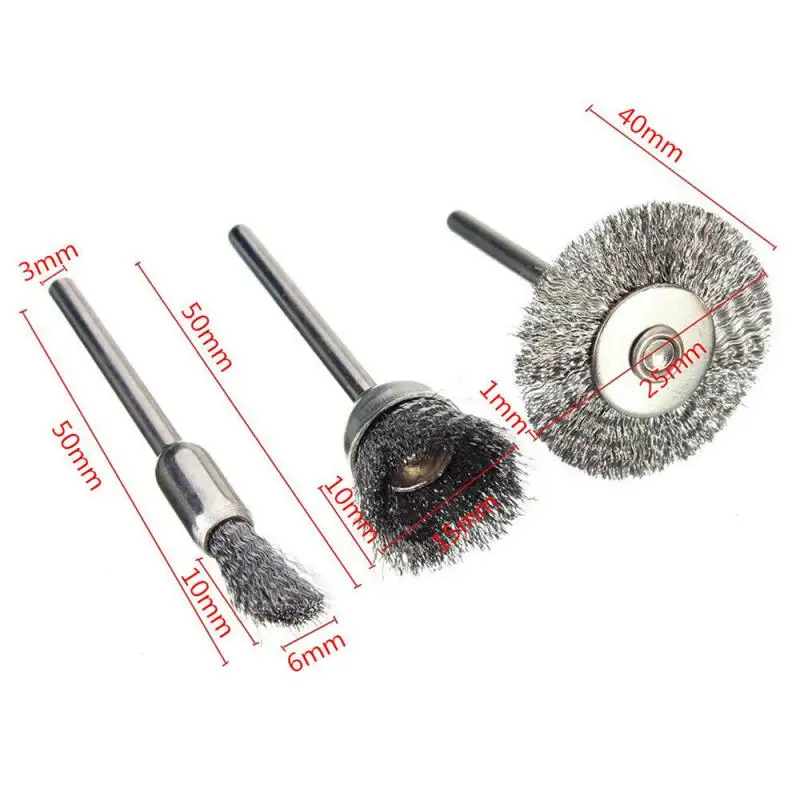 

36 Pcs Steel Wire Wheel Brushes Buffing Drill Rotary Tools Grinder Welding Polishing Cups Drill Bit For Metal Rust Removal Brush