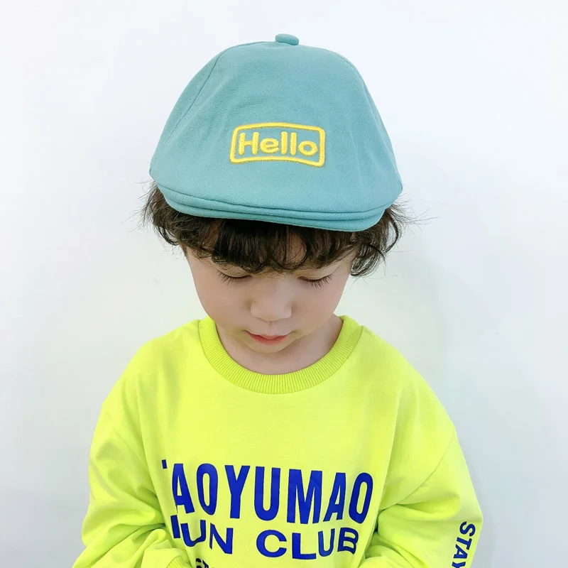 Doitbest baby HELLO Letters береты детские весенние хлопковые детские кепки для мальчиков и девочек Шляпа берет для малышей от 1 до 4 лет.