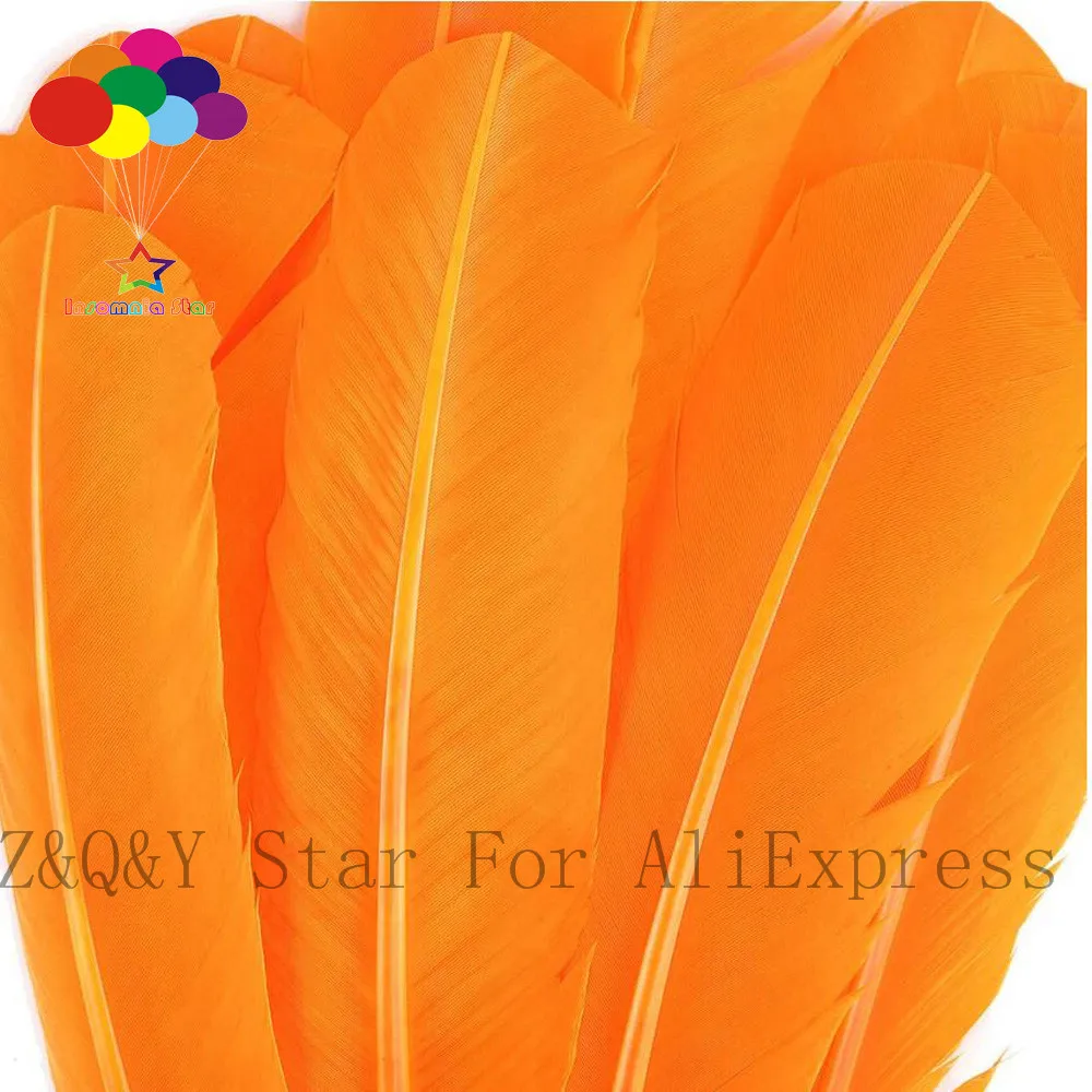 

Natural 25-30CM Turkey Nest Forest Feather Dyed Orange DIY Craft Accessories Feather