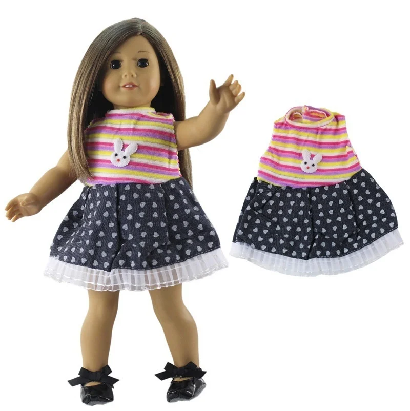 5 компл. Модная стильная одежда кукольная + 1 шляпа для 18 дюймов кукольные одежды
