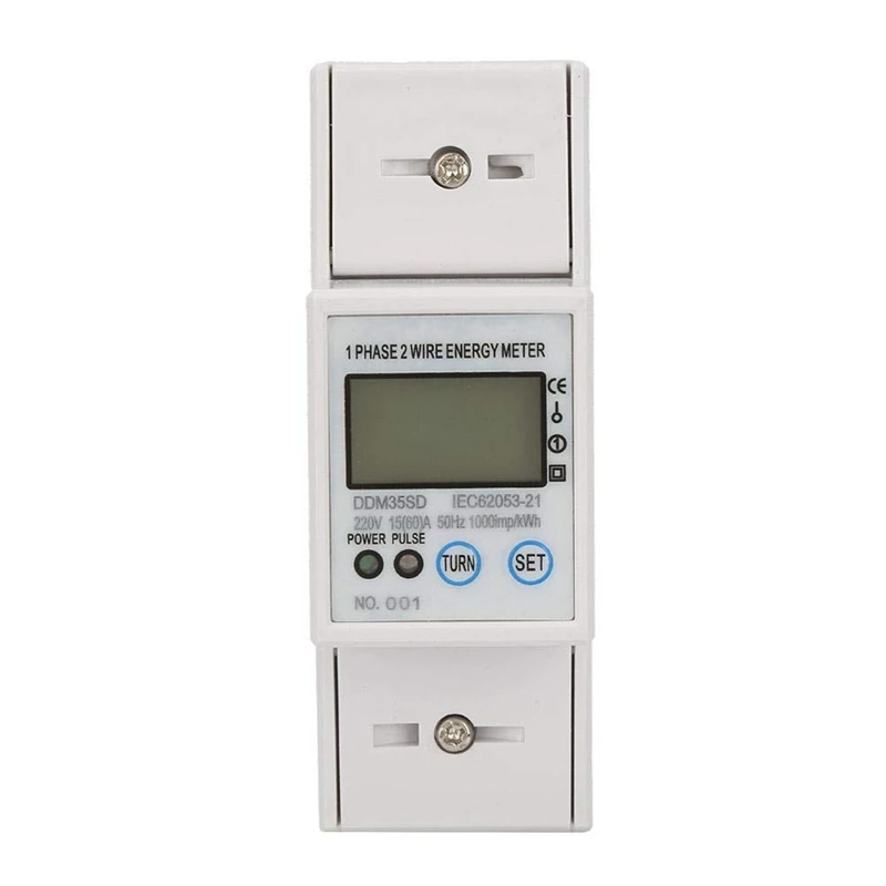 Single Phase Two Wire RS485 MODBUS Protocol LCD Backlit Display 220V 50Hz Din Rail Wattmeter Energy Meter Watt |