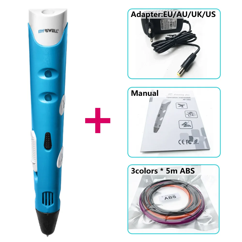 3d ручка myriwell ручки нить из АБС/пла пластика 1 75 мм|3 d pen|3d penmyriwell pen |