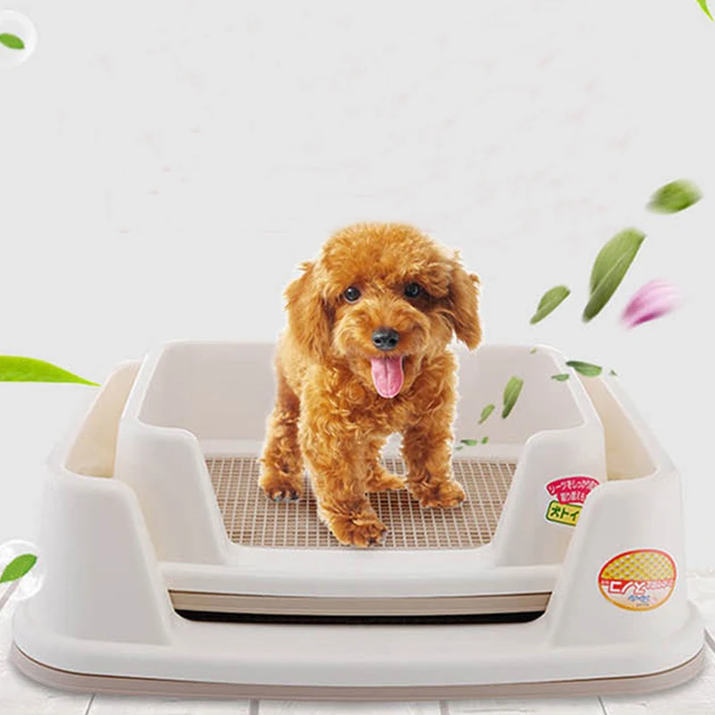 

Pet Dog Toilet Semi-closed Plastic Medium Large Dogs Toilets Trays Indoor Firm Puppy Cat Pee Training Litter Boxes Bedpan