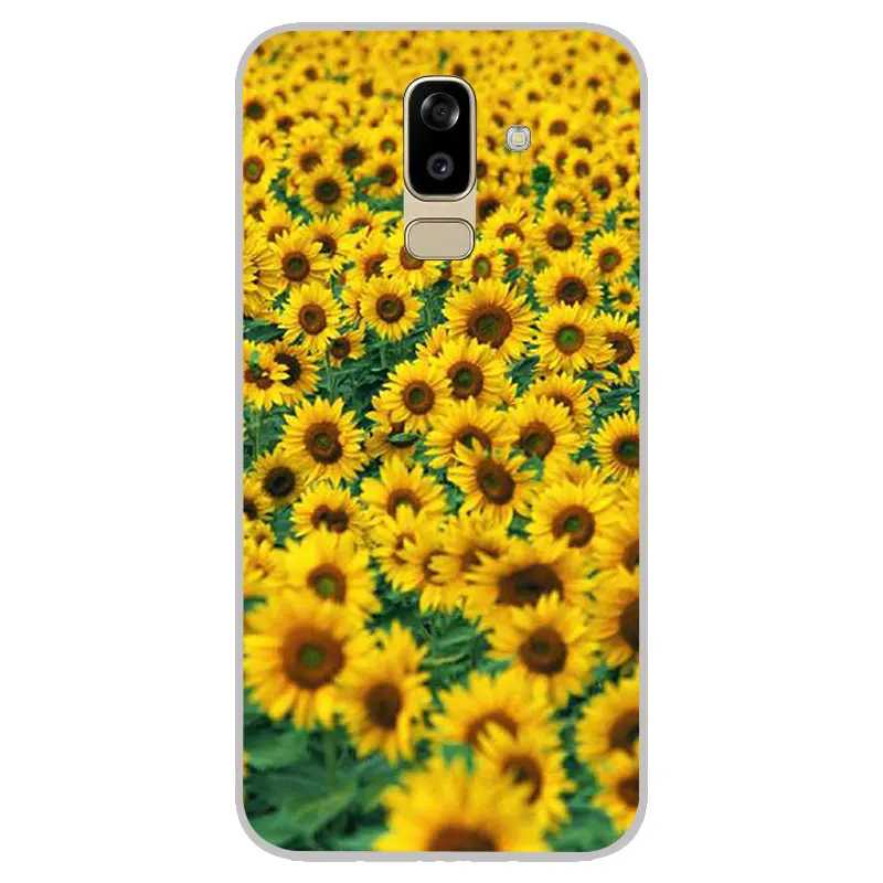 Подсолнечника с рисунком "Подсолнух" матовый Силиконовый чехол для Samsung Galaxy J2