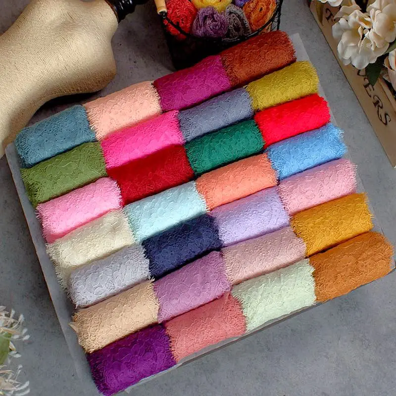 

9.5CM Dyed Eyelash Border Lace Trim 42 Colors Available