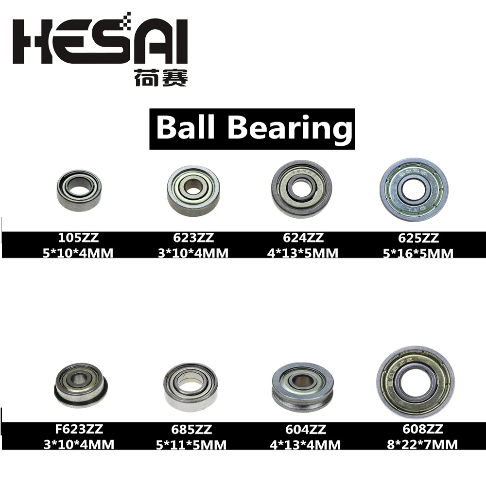 10 шт. Миниатюрные шарикоподшипники с глубоким желобом из высокоуглеродистой