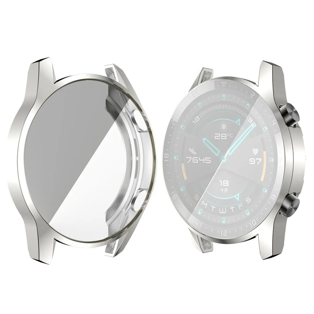 Ouhaobin чехол для часов huawei GT2 46 мм ультратонкий гальванический прозрачный ТПУ