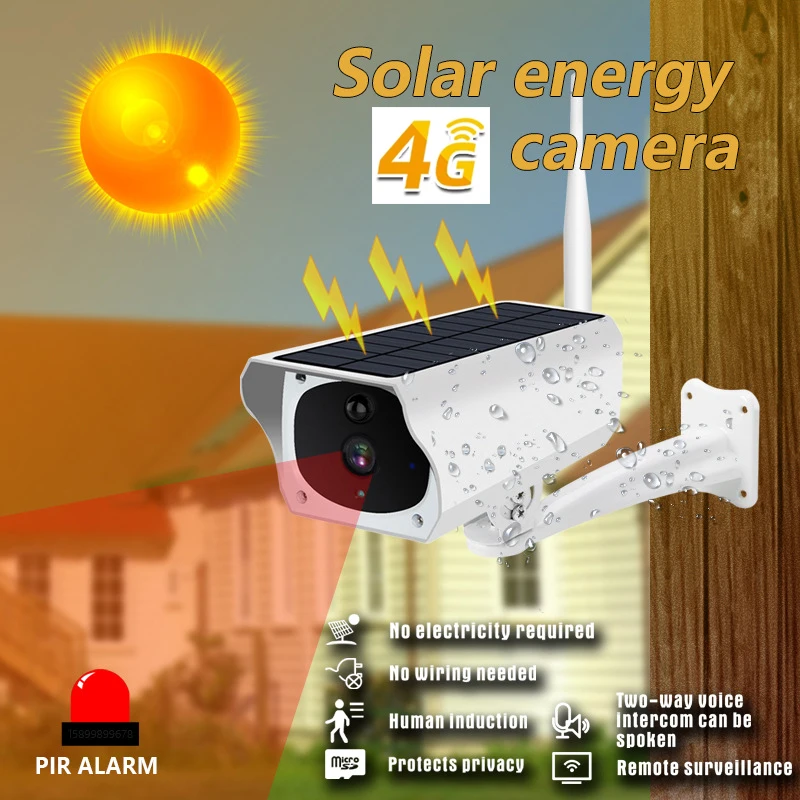 

IP-камера с солнечной батареей, 1080P, 4G, LTE, SIM-карта