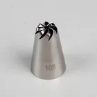 1 шт. принадлежности для печенья в форме булочки на пару, Серебряные Скошенные Кухонные гаджеты с 8 зубцами, многофункциональная Кондитерская насадка из нержавеющей стали 304