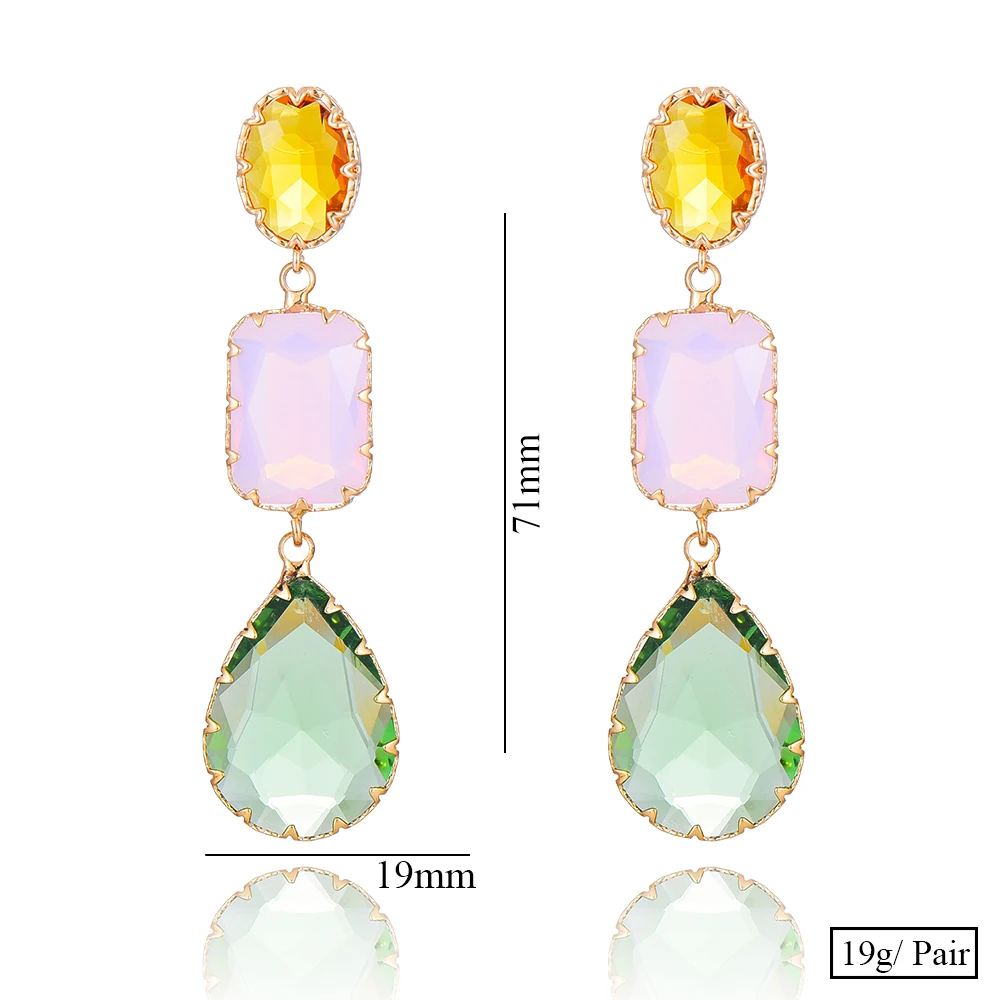 

Siscathy Shining Waterdrop Dangle Earrings For Women Luxury Wedding Jewelry Full Micro Cubic Zircon Statement Earrings 2020
