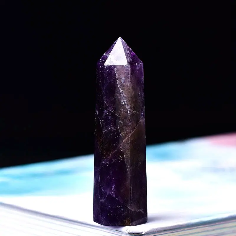 

1PC Natural Stones Crystal Point 36 Color Tower Amethyst Rose Quartz Healing Stone Energy Ore Mineral Obelisk For Home Ornaments