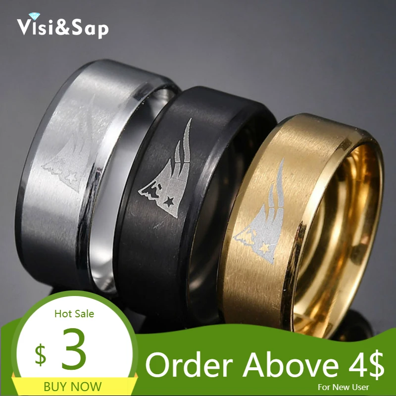 Visisap в европейском и американском стиле Новой Англии Патриот кольца для женские
