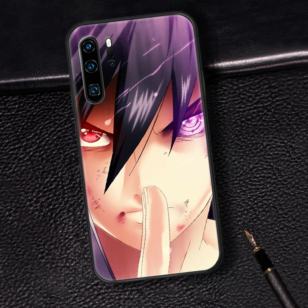 

Naruto Sasuke Phone Case For Huawei P Mate 10 20 30 40 Pro Lite Smart 2019 2021 black Cover Silicone Prime Trend Cell Fashion