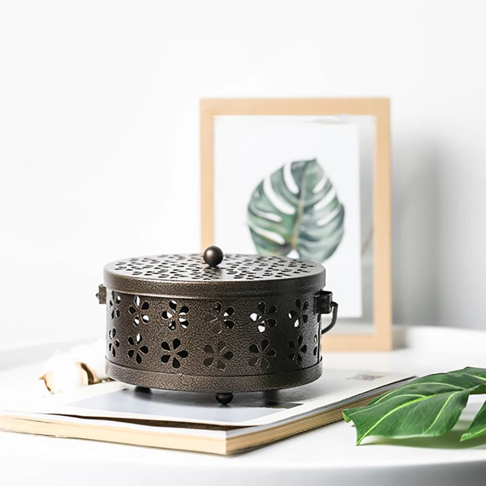 

Innovative Portable Iron Mosquito Coil Holder Case Hollow Insulated Anti-scalding Garden Mosquito Coil Rack for Home and Camping