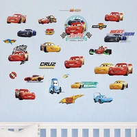 disney cars wall stickers height measuring stickers for kids baby boys girls rooms decor cartoon cars mcqueen decals diy art