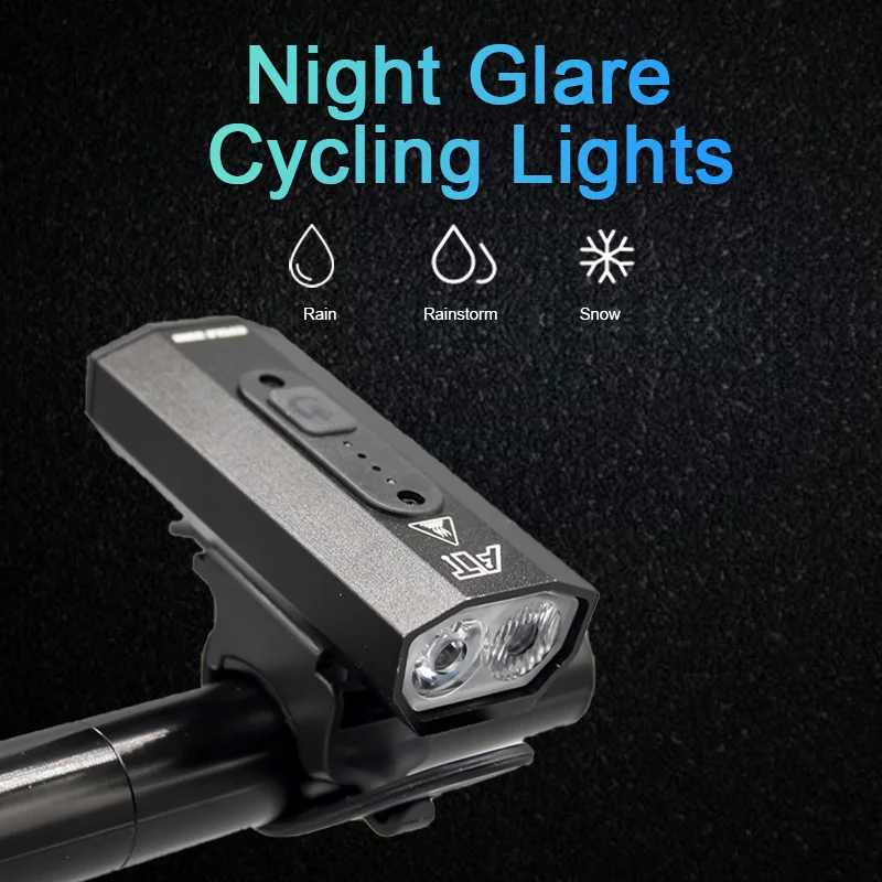 

1500Mah Bicycle Light 6 Modes USB Bike Lights IPX5 500LM Power Display MTB Mountain Road Bike Front Lamp Cycling Equipment