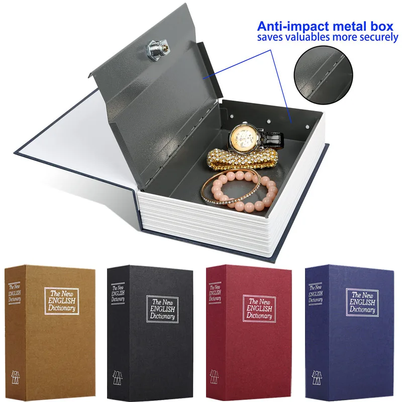 2size book Safe Box Popular Secret Book Money Hidden Security Lock Cash Coin Storage Jewellery Password Locker | Безопасность и