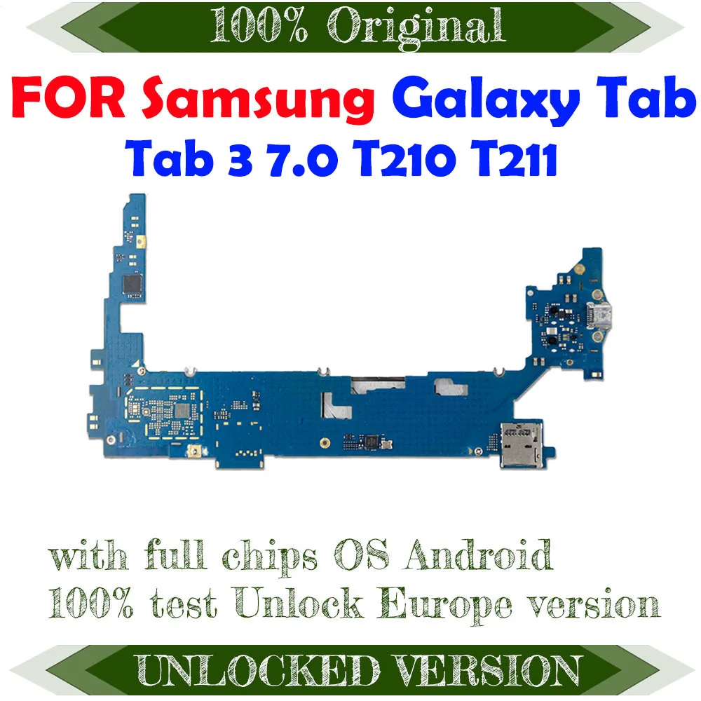 Unlocked Tested With Chips Mainboard For Samsung Galaxy Tab 3 7.0 T210 T211 Motherboard Logic Boards MB Plate | Мобильные телефоны