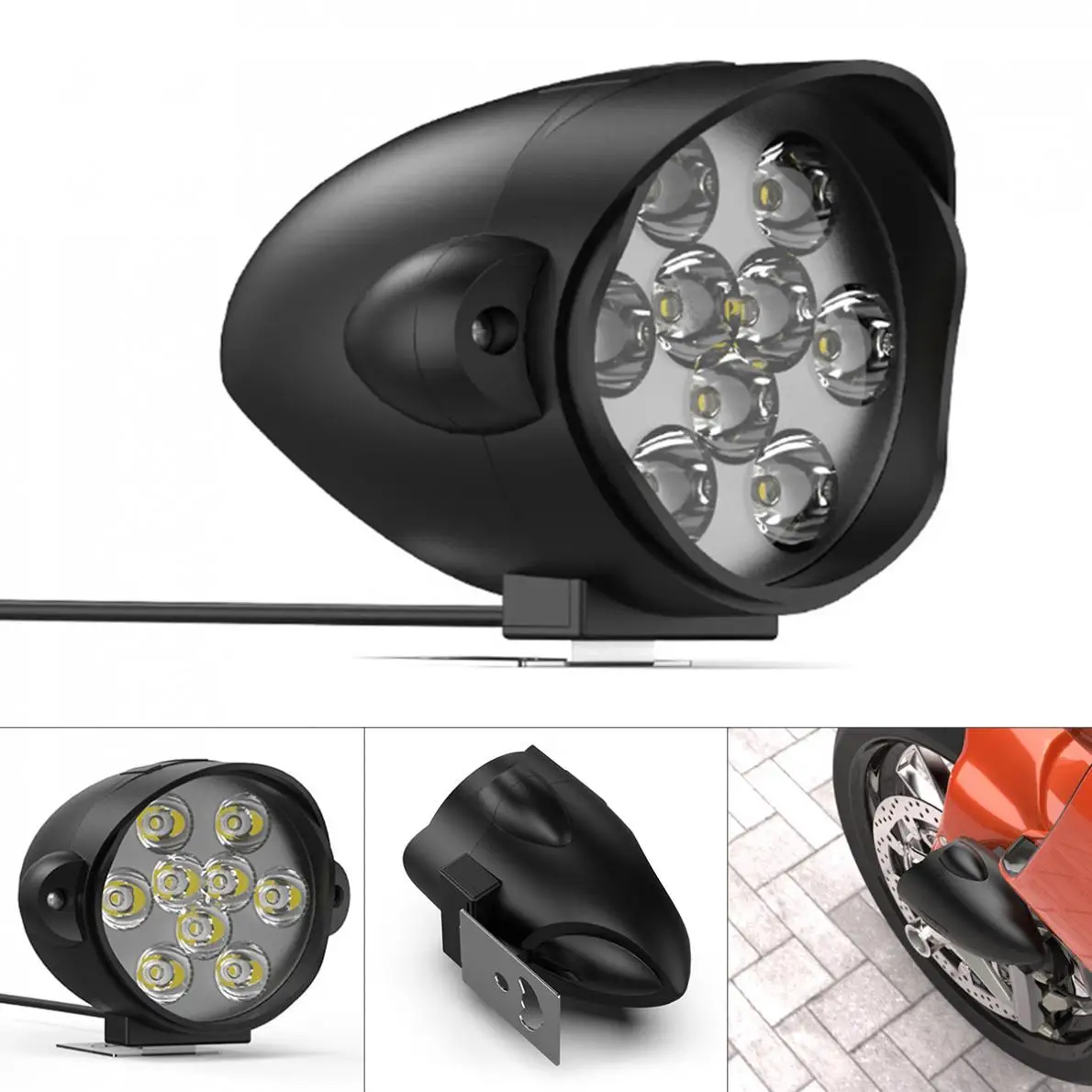 1 шт. 9 светодиосветодиодный Модифицированная фара для электрического мотоцикла