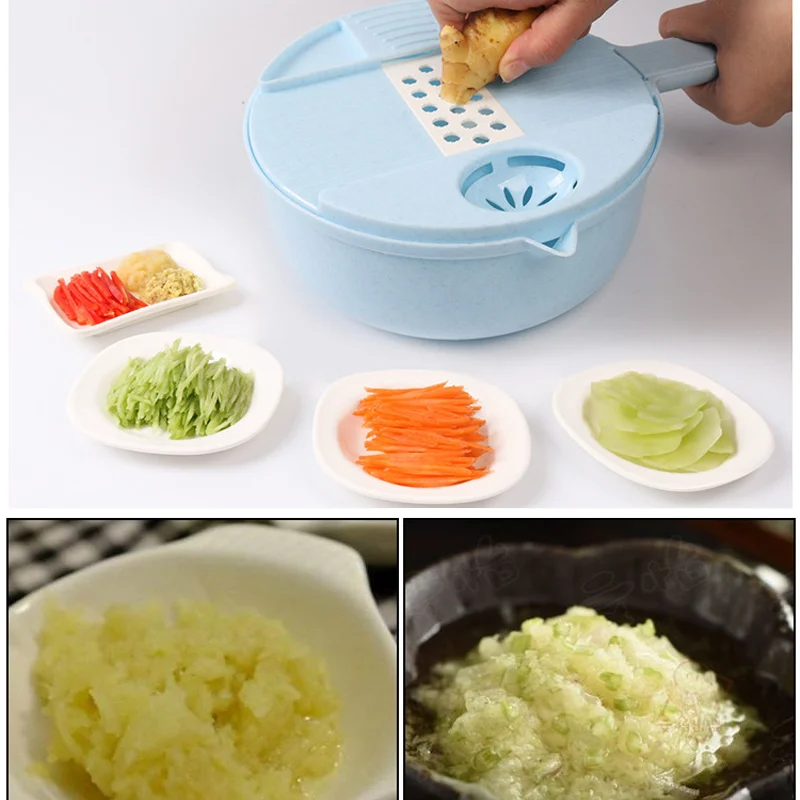 

12 in 1 Multifunctional Stainless Grater Vegetable Cutter Shredders Slicers Fruit Potato Peeler Carrot Kitchen Accessories Tools
