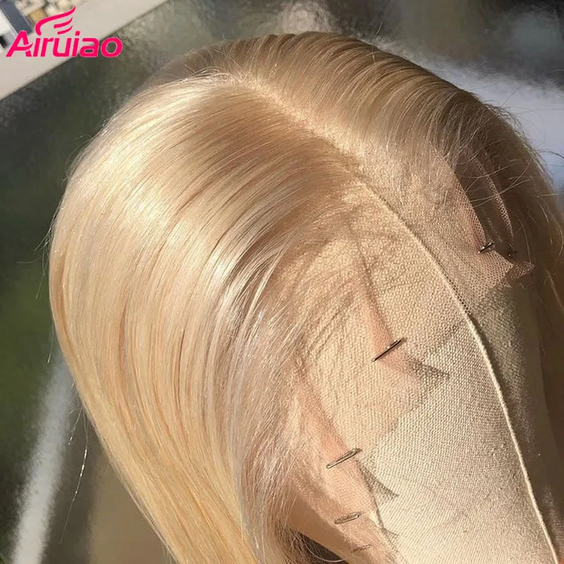 

Цветные парики Blunt Cut 613 Медово-Светлые на шнуровке, человеческие волосы, короткие прямые бразильские парики HD на шнуровке, предварительно вы...