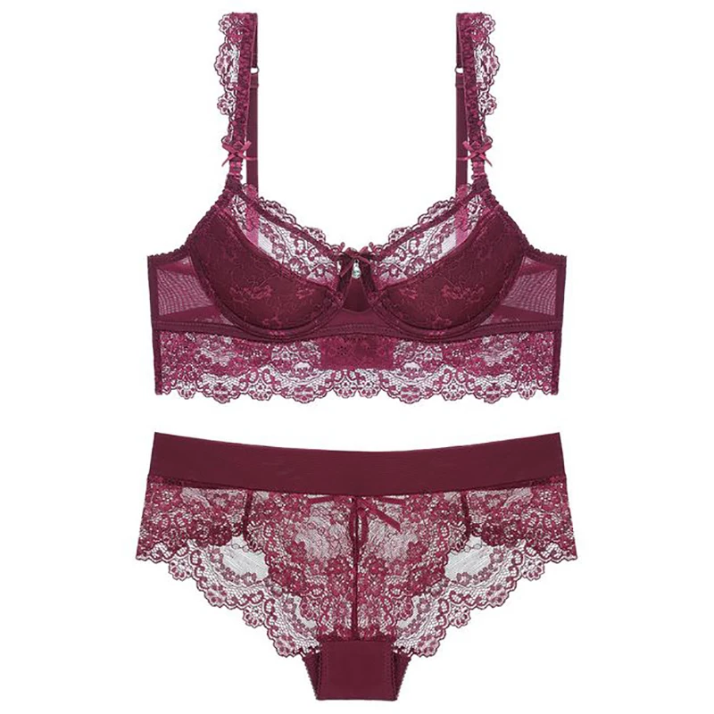 Женский комплект кружевного нижнего белья с чашками пуш-ап | Женская одежда