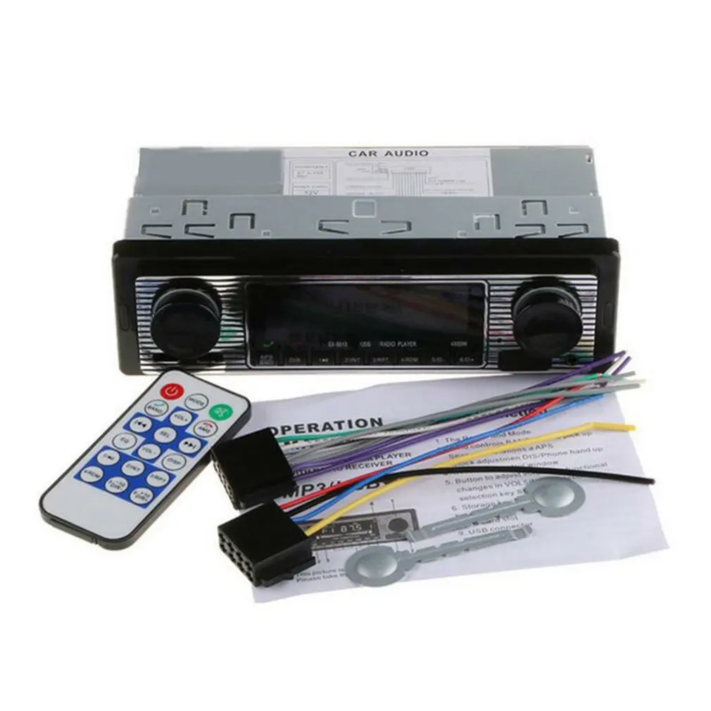 

Auto Car Radio Bluetooth-compatible Vintage Multimedia MP3 Player AUX USB 2.0 FM Play Retro Stereo Audio Player Remote Control