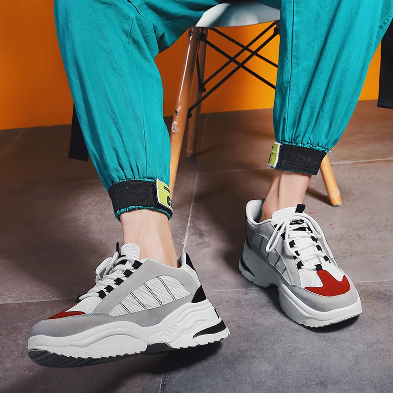 Новинка стильные мужские кроссовки для бега увеличивающие рост Мужская дышащая