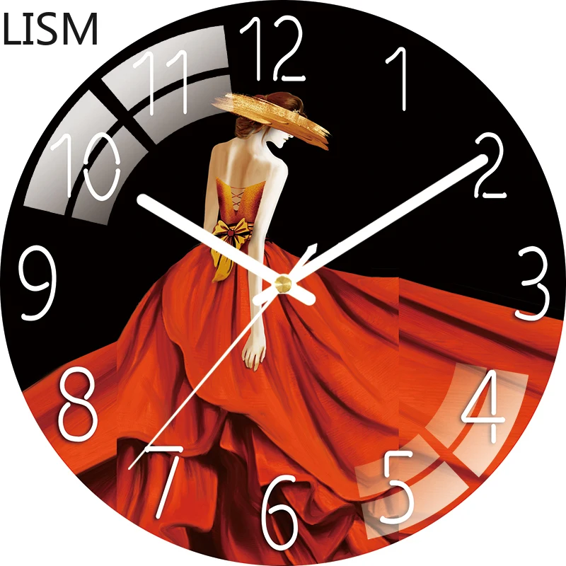 

Clocks Wall Home Decor Living Room Modern Design Art Round Wall Clock Quartz Silent Nordic Wall Clock Glass Horloge Mural