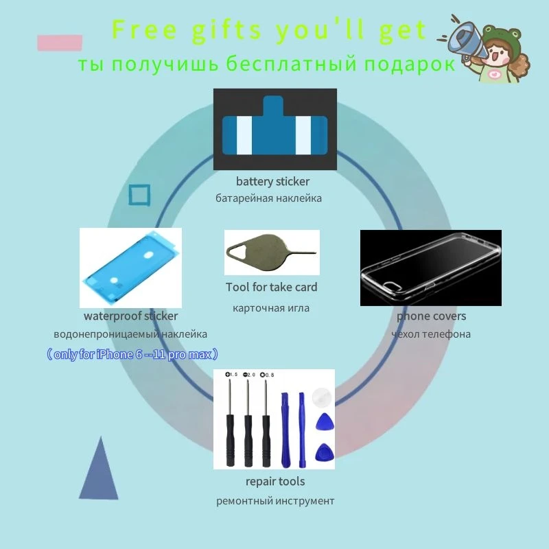 suqy original 0 cycle for iphone 5 battery for iphone battery 6 for apple iphone 5 5s 5c se 6 plus bateria mobile phone batterie free global shipping