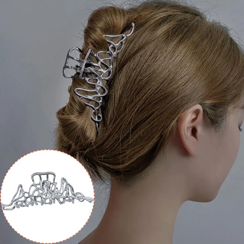 

Irregular Metal Shape Hairpin Hair Claws Fashion Korean Style Irregular Metal Women Girls Retro Hair Accessories Elegant Clip
