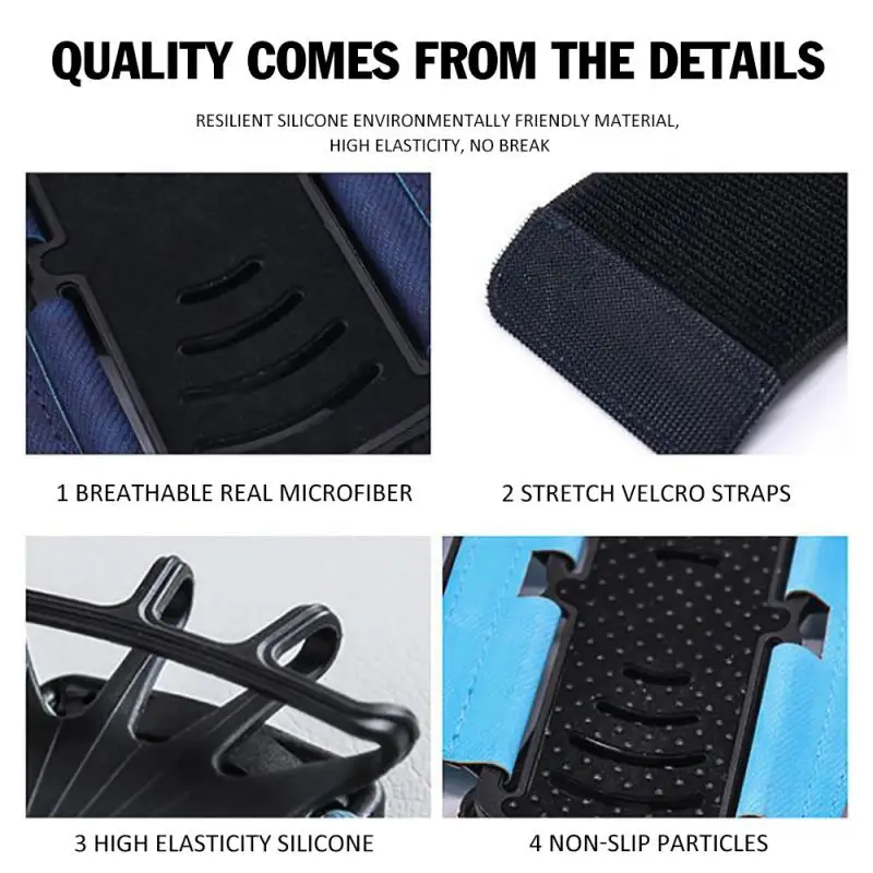 Non slip 180 ° вращающийся Спорт Бег Телефон браслет на запястье регулируемый