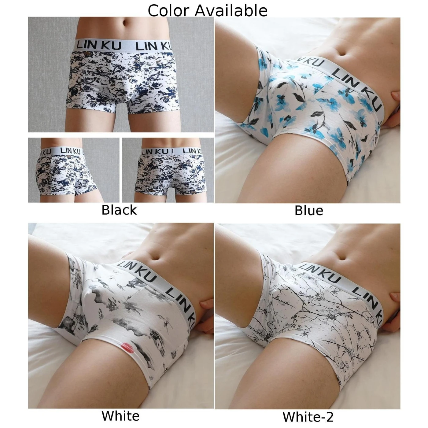 

High-Quality Men Boxer Breathable Briefs Underwear Pants Shorts Trunks Comfy Printed Cotton Men's Briefs Pure Cotton U-convex